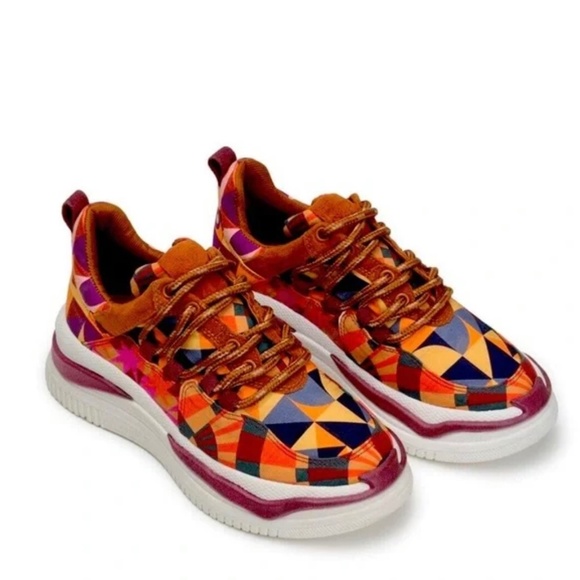 FARM RIO Graphic Scarves Platform Women’s Sneaker Size US8 - Picture 1 of 11